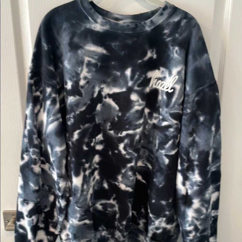 Hazel  Black and White Crewneck Sweater